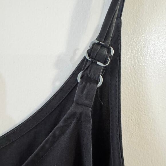 Eileen Fisher Tencel and Recycled Polyester Slip Dress Black Medium Minimalist - Picture 6 of 8